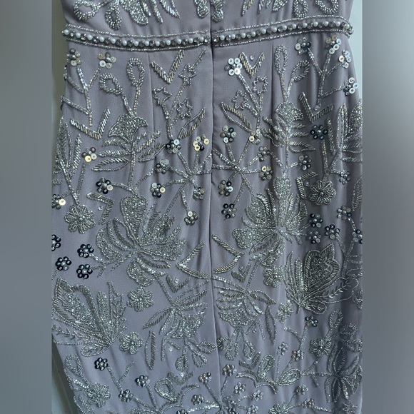 NWT Mac Duggal Sleeveless Beaded Midi Cocktail Dress with Back Slit - Picture 10 of 11